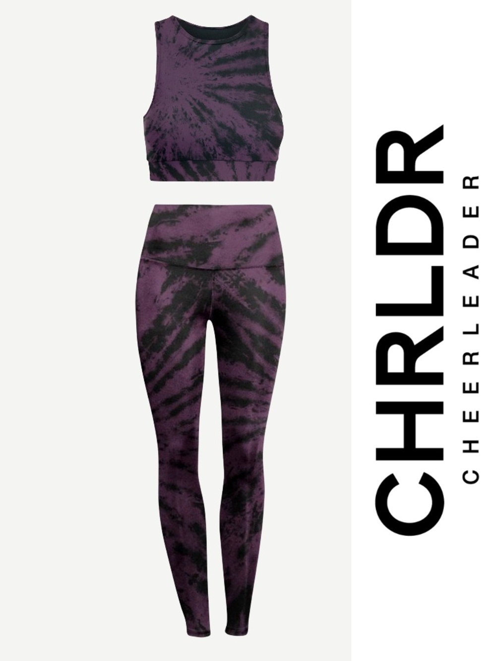 CHRLDR - Victory Tie Dye Sports Bra & Victory Tie Die High Waisted Leggings Set